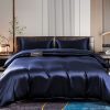 SilkSilky US 22Momme Pure Silk Bedding Set DarkBlue 001