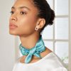 SilkSilky US Pure Silk Scarf Teal 001