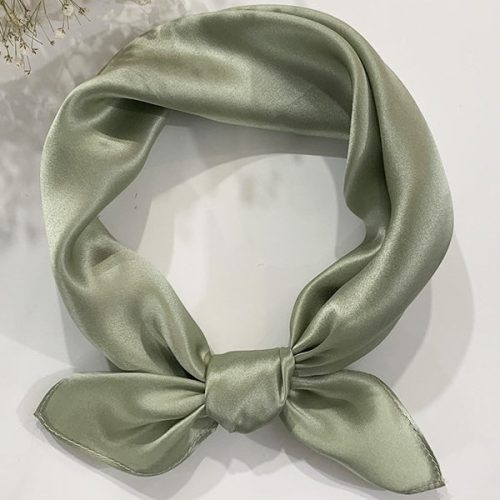 SilkSilky US Pure Silk Scarf LightGreen 001