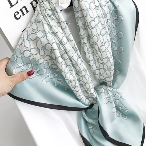 SilkSilky US Pure Silk Scarf MintGreen 001