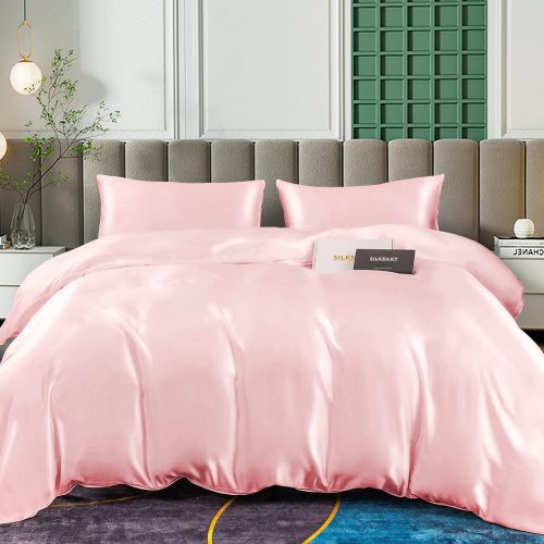 SilkSilky US 25Momme Pure Silk Bedding Set Pink 001