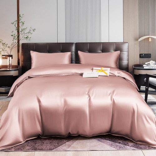 SilkSilky US 22Momme Pure Silk Bedding Set PaleMauve 001