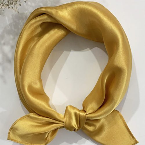 SilkSilky US Pure Silk Scarf Yellow 001