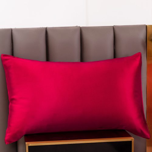 SilkSilky US 19Momme Pure Silk Pillowcase Wine 001