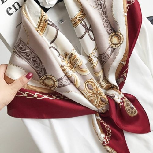 SilkSilky US Pure Silk Scarf Wine 002