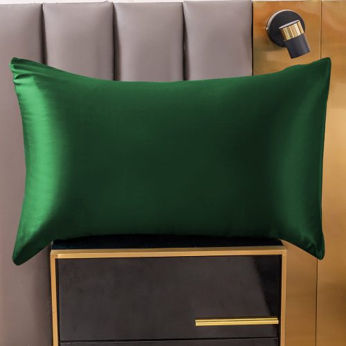 SilkSilky US 19Momme Pure Silk Pillowcase DarkGreen 001