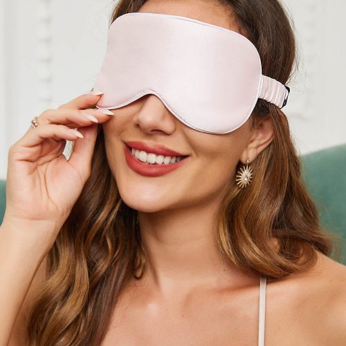 SilkSilky  19Momme Pure Silk Eye Mask Pink 001