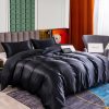 SilkSilky US 25Momme Pure Silk Bedding Set Black 001