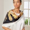 SilkSilky US Pure Silk Scarf Black 001