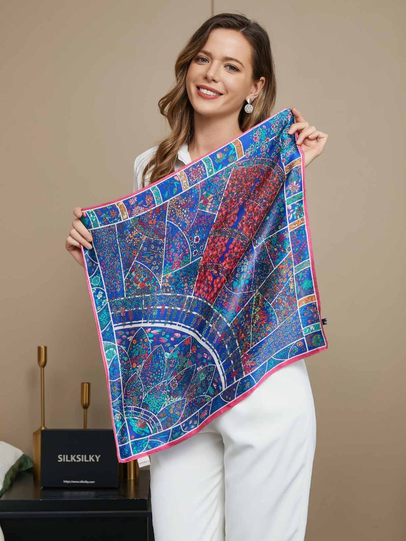 SilkSilky US Pure Silk Scarf Multi 001