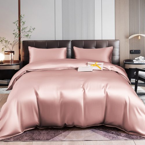 SilkSilky US 22Momme Pure Silk Bedding Set PaleMauve 001